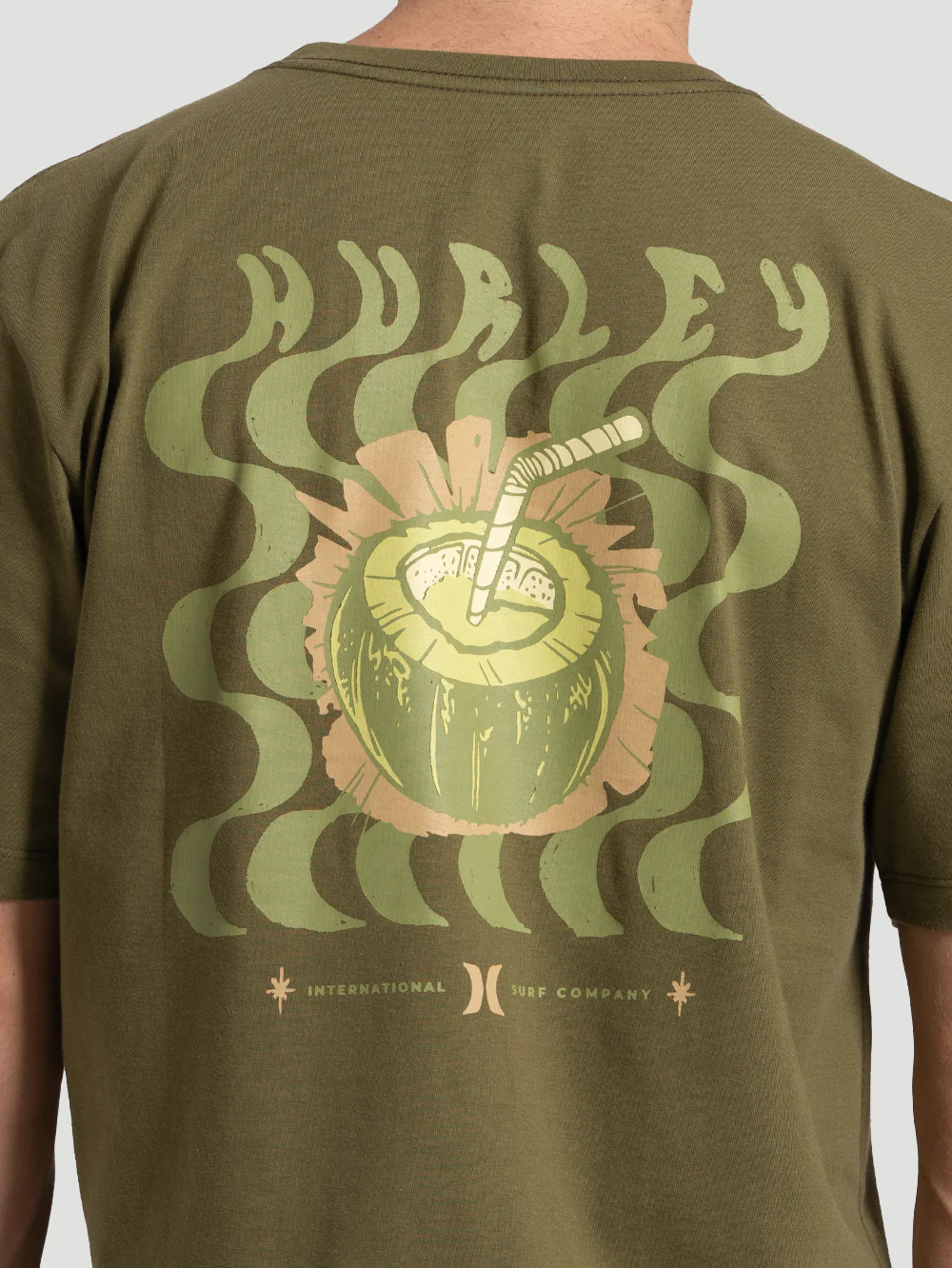 Camiseta Manga Curta Hurley Coconut Verde Militar - Image 4